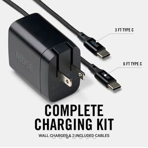 RIDGE CHARGER | 45W POWER ADAPTER KIT | MATTE BLACK